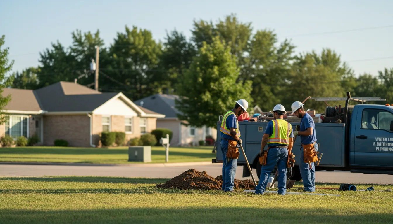 Residential water line and bathroom plumbing service in Laotto, IN